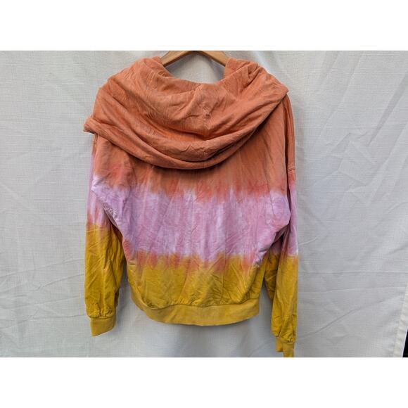 YFB Young Fabulous & Broke Women's Sunset Ombre Cowl Neck Hooded Sweater Size S - Picture 6 of 9